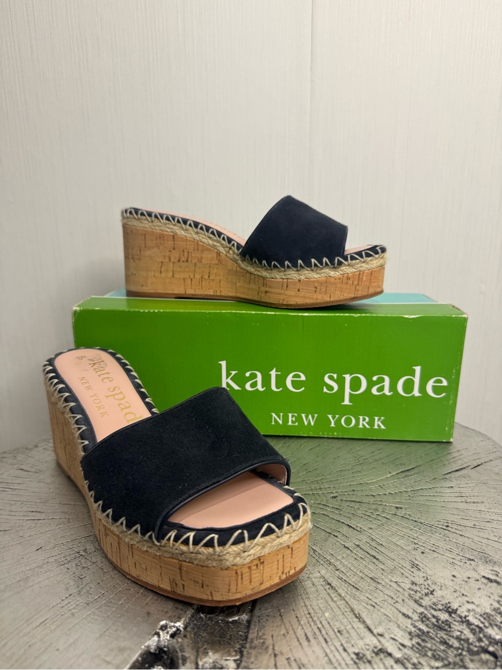 Kate Spade Cosette Shoes. Navy Wedges. Size 6.
